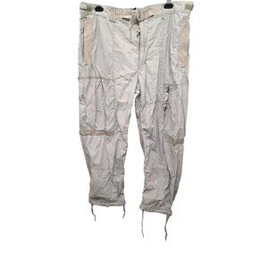 Vintage Gap Men's 40 x 30 Y2k Beige Cargo Pants Adjustable Waist Multiple Pocket